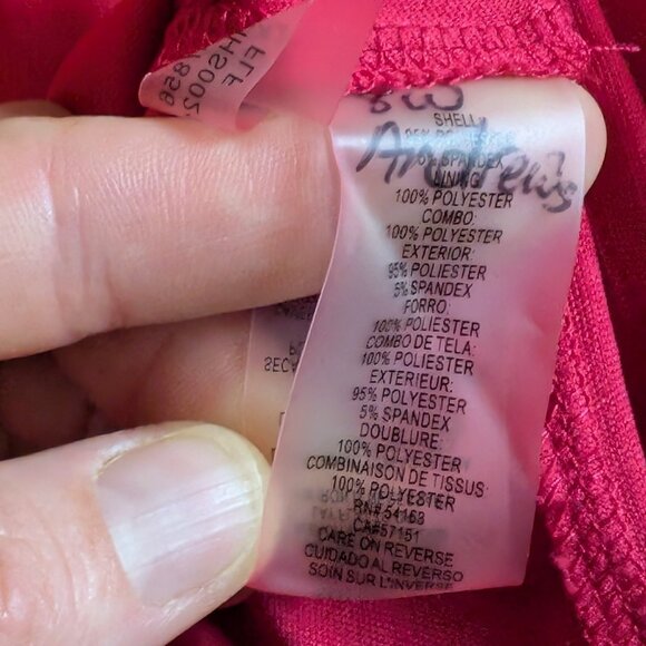 Karl Lagerfeld, High Collar Sleeveless Blouse, Pearl Details, Red, Sz XL - Picture 8 of 10